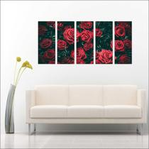 Quadro Decorativo Flores Rosas Vermelhas Decorar Salas Interiores