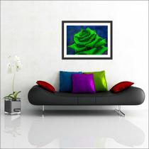 Quadro Decorativo Flores Verde Salas Decorações Com Moldura