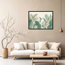 Quadro Decorativo Floresta Beija-Flor Vintage - 50x70cm