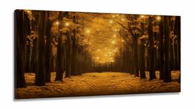 Quadro Decorativo Floresta Iluminada em Tecido Canvas 130x60 cm