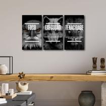 Quadro Decorativo Foco Execução Tenacidade Águia Lobo Leão Quadro Decorativo Foco Execução Tenacidade Águia Lobo Leão