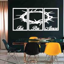 Quadro Decorativo Foi Por Amor Branco 6Mm Vazado - Mdf