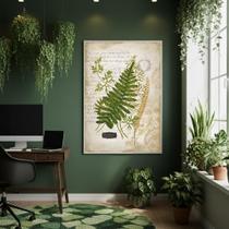Quadro Decorativo Folha De Samambaia 70X50Cm Mold Preta Quadro Decorativo Folha De Samambaia 70X50Cm Mold Preta
