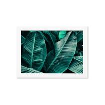 Quadro Decorativo Folhagem Folha Moldura Branca 22x32cm