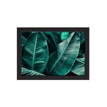Quadro Decorativo Folhagem Folha Moldura Preta 22x32cm