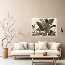 Quadro Decorativo Folhagem Marron - 50x70cm