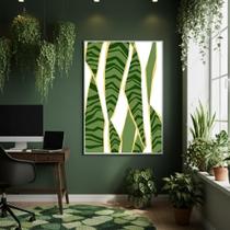 Quadro Decorativo Folhas Estampadas 70X50Cm Mold Preta Quadro Decorativo Folhas Estampadas 70X50Cm Mold Preta