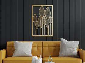 Quadro Decorativo Folhas Grande De Parede Enfeite Para Casa 67x45 Quadro Decorativo Folhas Grande De Parede Enfeite Para Casa 67x45