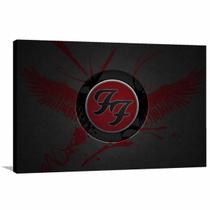 Quadro Decorativo Foo Fighters - Artístico - Tela Em Tecido - Loja Wall Frame