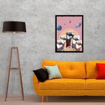 Quadro Decorativo Força Do Universo Com Vidro 24X18Cm