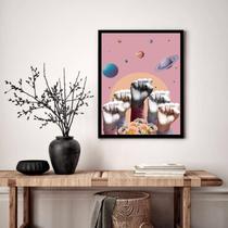 Quadro Decorativo Força União Planetas - 70x50cm