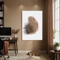 Quadro Decorativo Forma E Fluidez 70x50cm Mold Preta