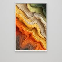 Quadro decorativo formas abstratas 3D