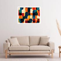 Quadro Decorativo Formas Coloridas Geométrico Abstrato - 50x70cm