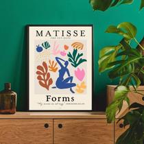 Quadro Decorativo Formas Matisse 45x34cm - Vidro