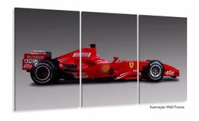 Quadro Decorativo Fórmula 1 120x60 em tecido 3 peças