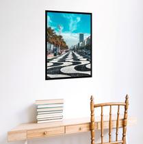 Quadro Decorativo Foto Calçada Copacabana - 70x50cm Quadro Decorativo Foto Calçada Copacabana - 70x50cm