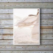 Quadro Decorativo Fotografia Branca Praia Mulher 33X24Cm