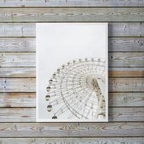 Quadro Decorativo Fotografia Branca Roda Gigante 24x18cm - com vidro Quadro Decorativo Fotografia Branca Roda Gigante 24x18cm - com vidro