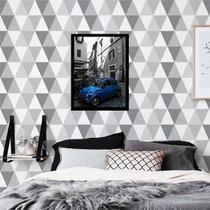 Quadro Decorativo Fotografia Carro Retrô Azul 45x34cm