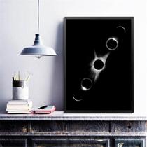 Quadro Decorativo Fotografia Eclipse Lunar 24X18Cm - Vidro