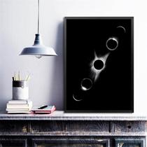 Quadro Decorativo Fotografia Eclipse Lunar 33x24cm - com vidro