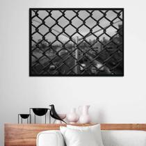 Quadro Decorativo Fotografia Grade 34X23Cm - Moldura Branca