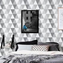 Quadro Decorativo Fotografia Lambreta Azul 45X34Cm