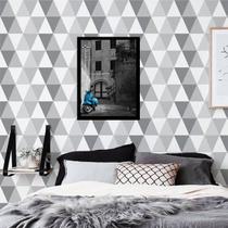 Quadro Decorativo Fotografia Lambreta Azul 45x34cm