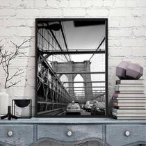 Quadro Decorativo Fotografia Ponte de Brooklyn 45x34cm Quadro Decorativo Fotografia Ponte de Brooklyn 45x34cm