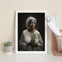 Quadro Decorativo Fotografia Preta Velha 24x18cm Quadro Decorativo Fotografia Preta Velha 24x18cm