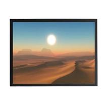 Quadro Decorativo Fotografia Sol Deserto Com Vidro 24X18Cm