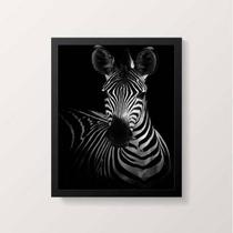 Quadro Decorativo Fotografia Zebra 24x18cm