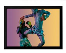 Quadro Decorativo Fotografico Muay Thai Luta 42x29cm Quadro Decorativo Fotografico Muay Thai Luta 42x29cm