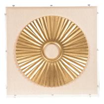 Quadro Decorativo Franzido Redondo Dourado 50x50x5 cm F04 - D'Rossi Quadro Decorativo Franzido Redondo Dourado 50x50x5 cm F04 - D'Rossi