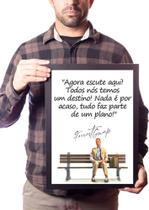 Quadro Decorativo Frase Arte Filme Forrest Gump