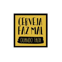 Quadro Decorativo Frase Cerveja Faz Mal Quando Falta 20x20 Mdf Adesivado