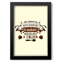 Quadro Decorativo Frase Conversa De Brigadeiro Mdf 30X45Cm