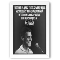 Quadro Decorativo Frase De Música Chico Buarque Mdf 30X45Cm - Mix Adesivos