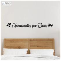 Quadro Decorativo Frase em Mdf Abençoados por Deus + 6 Mini Corações C/Dupla Face Quadro Decorativo Frase em Mdf Abençoados por Deus + 6 Mini Corações C/Dupla Face