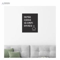 Quadro Decorativo Frase Energias Positivas MDF Preto Quadro Decorativo Frase Energias Positivas MDF Preto