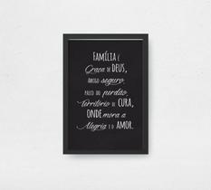 Quadro decorativo - frase família onde mora o amor Quadro decorativo - frase família onde mora o amor
