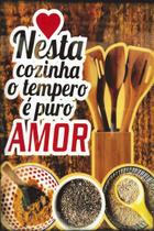 Quadro Decorativo Frase Nesta Cozinha o Tempero 30x20 Mdf Madeira Adesivada Quadro Decorativo Frase Nesta Cozinha o Tempero 30x20 Mdf Madeira Adesivada