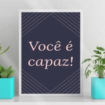 Quadro Decorativo Frase Você É Cap - 24x18cm Branca