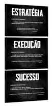 Quadro decorativo Frases Significado Estratégia Execução Sucesso"