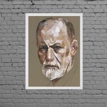 Quadro Decorativo Freud Geométrico 45x34cm