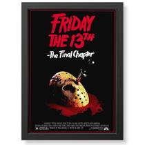 Quadro Decorativo friday the 13th final chapter sexta feira Jason geek.frame vidro terror presente