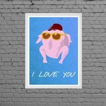 Quadro Decorativo Friends I love You 33x24cm - com vidro
