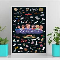 Quadro Decorativo Friends Ícones 33x24cm
