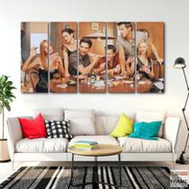 Quadro Decorativo Friends Jogando Poker Arte 140x65 Peças